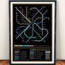 Led Zeppelin Page & Plant Studio Music Metro Map