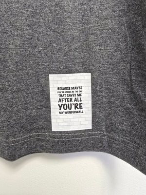 Wonderwall Custom T-shirt - Grey Small