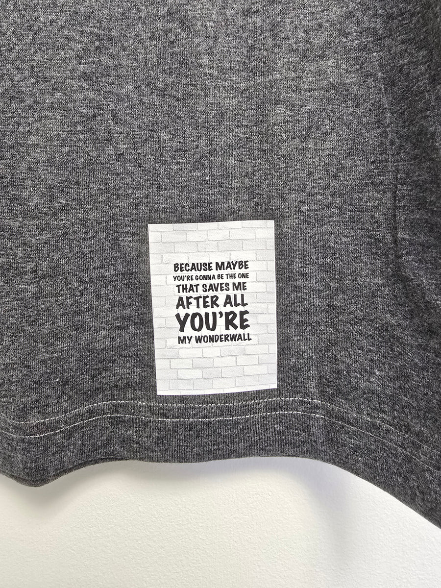 Wonderwall Custom T-shirt - Grey Small