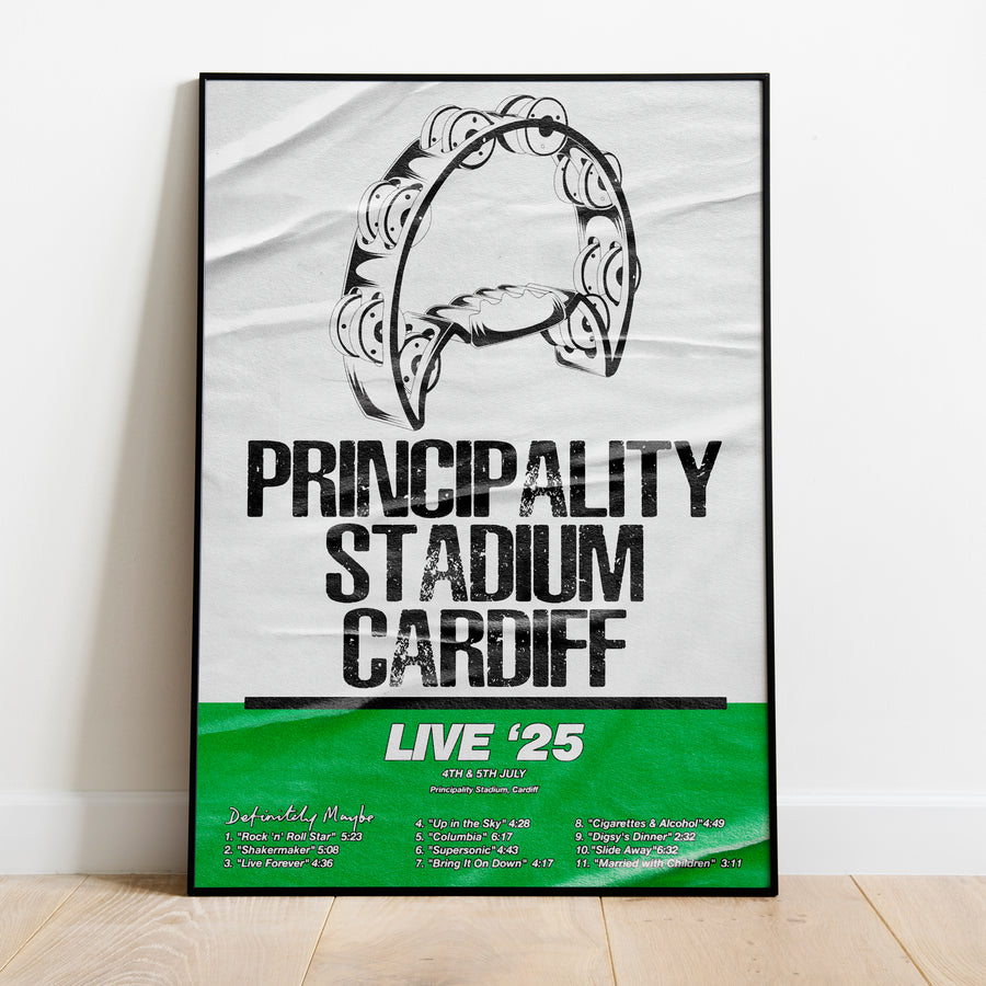 Live '25 Principality Stadium Definitely Maybe Poster