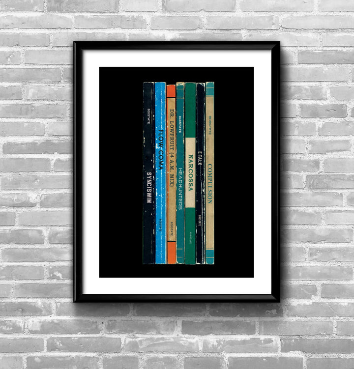 808 State  New Build  Album Penguin Book Spine Print