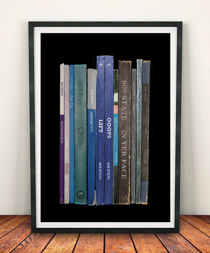 808 State 'Ex:el' Album Penguin Book Spine Print