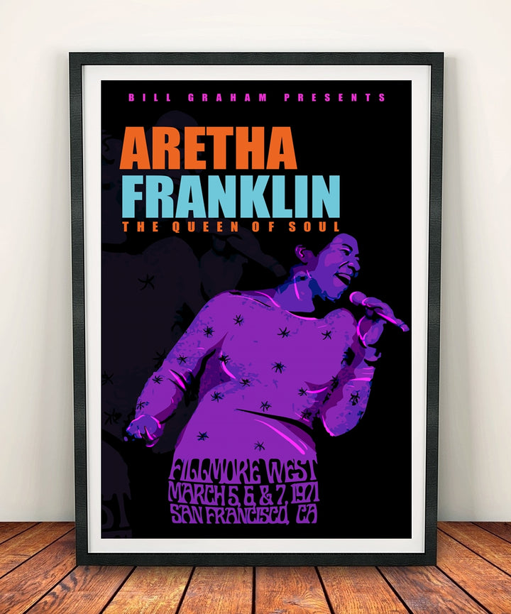 Aretha Franklin 'Fillmore West 1971' Print