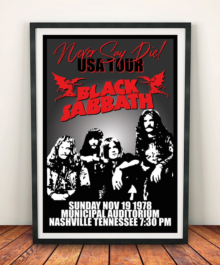 Black Sabbath 'Never Say Die' Print