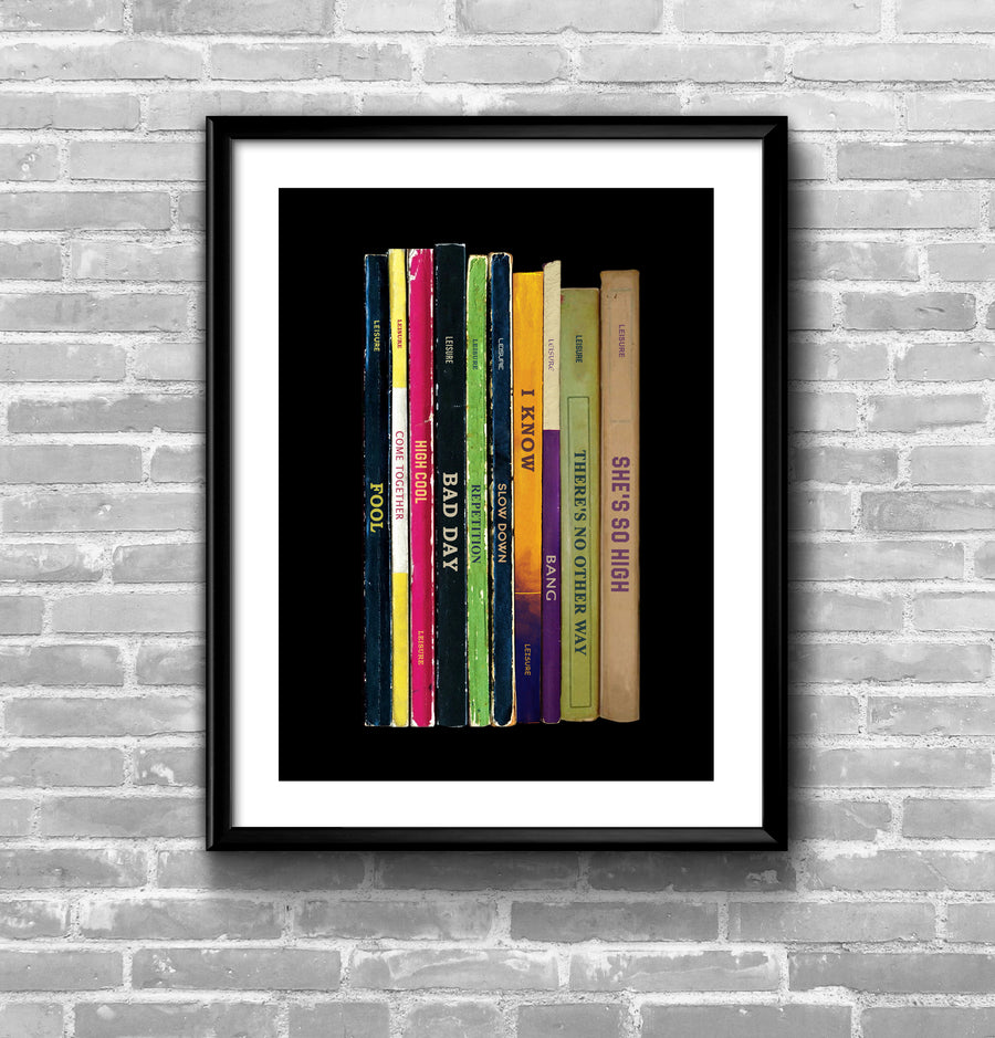 Blur Leisure   Album Penguin Book Spine Print