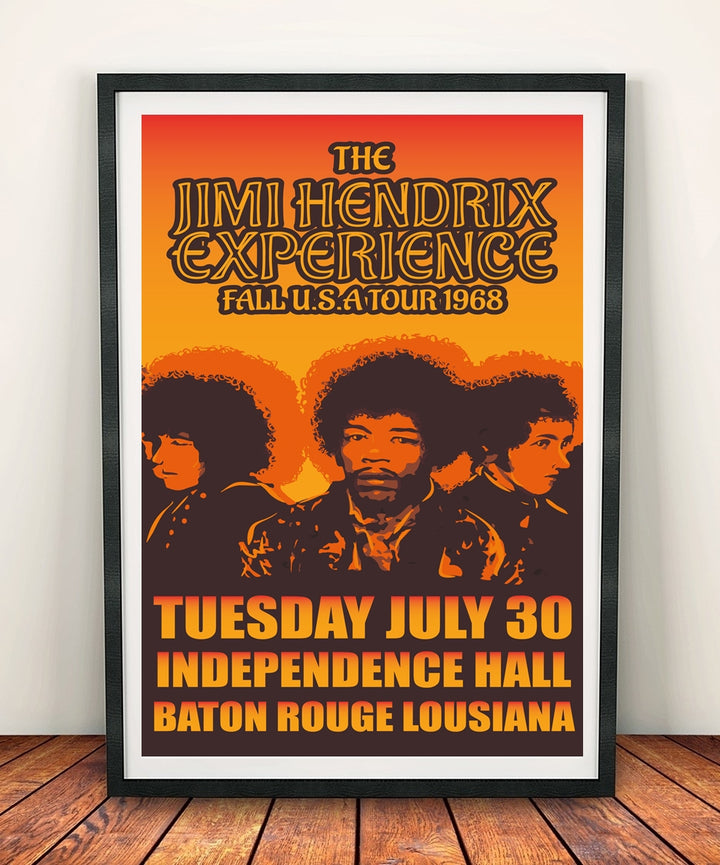 The Jimi Hendrix Experience 'Independence Hall 1968' Print