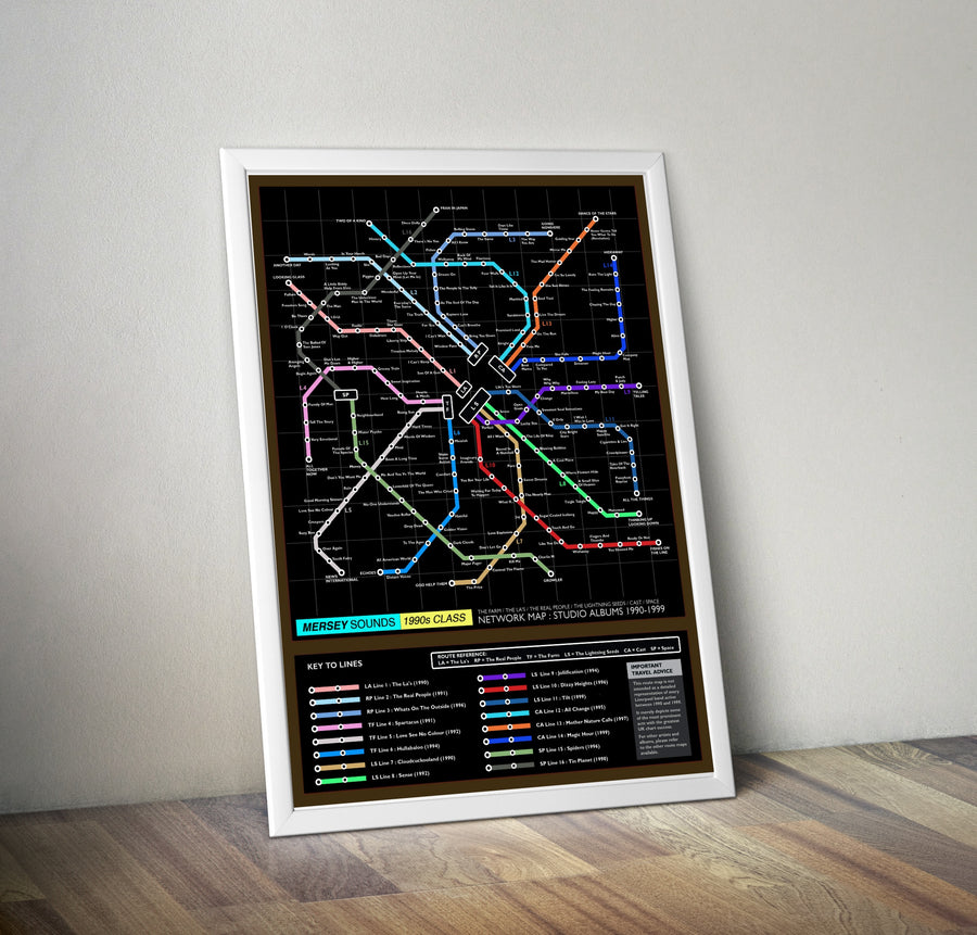 Liverpool Mersey of the 1990's Metro Map