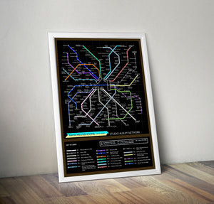 Manchester Music Icons Music Metro Map