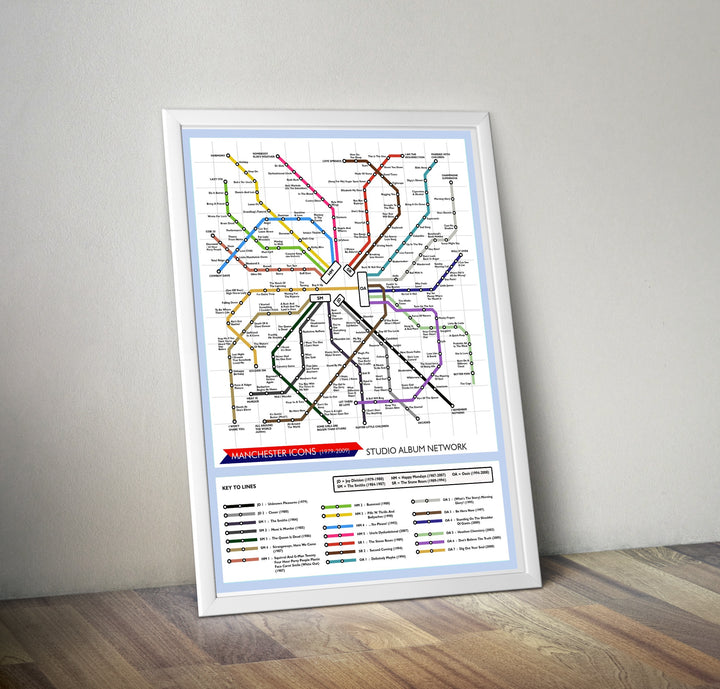 Manchester Music Icons Music Metro Map