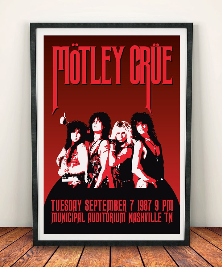 Mötley Crüe 'Municipal Auditorium 1987' Print
