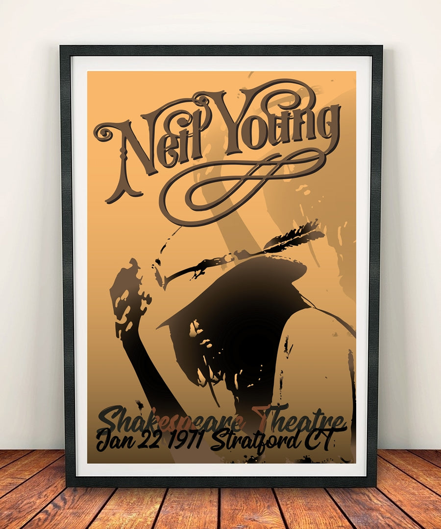 Neil Young 'Shakespeare Theatre 1971' Print