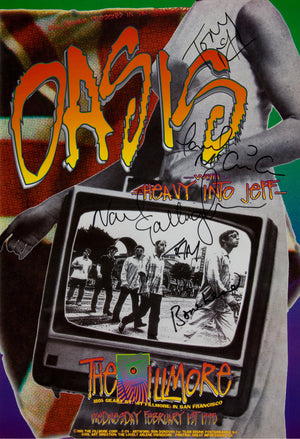 Oasis Signed San Fransico 1985  poster