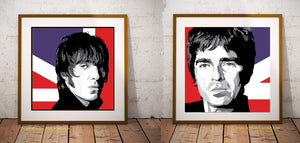 Liam Gallagher & Noel Gallagher  'We Need Each Other Double Print Set By Artist Joe Murtagh