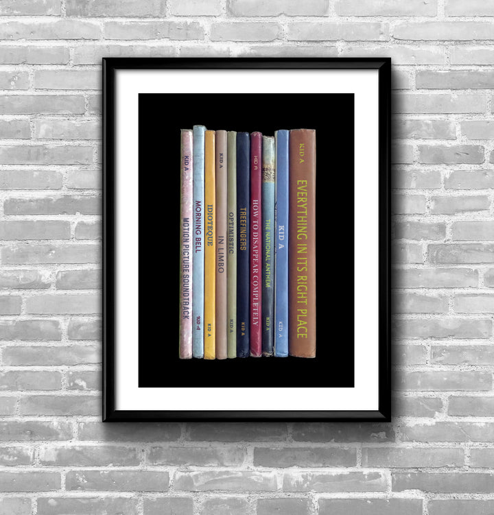 Radiohead Kid A  Album Penguin Book Spine Print