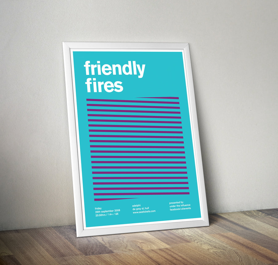 Friendly Fires Reworked Gig Poster