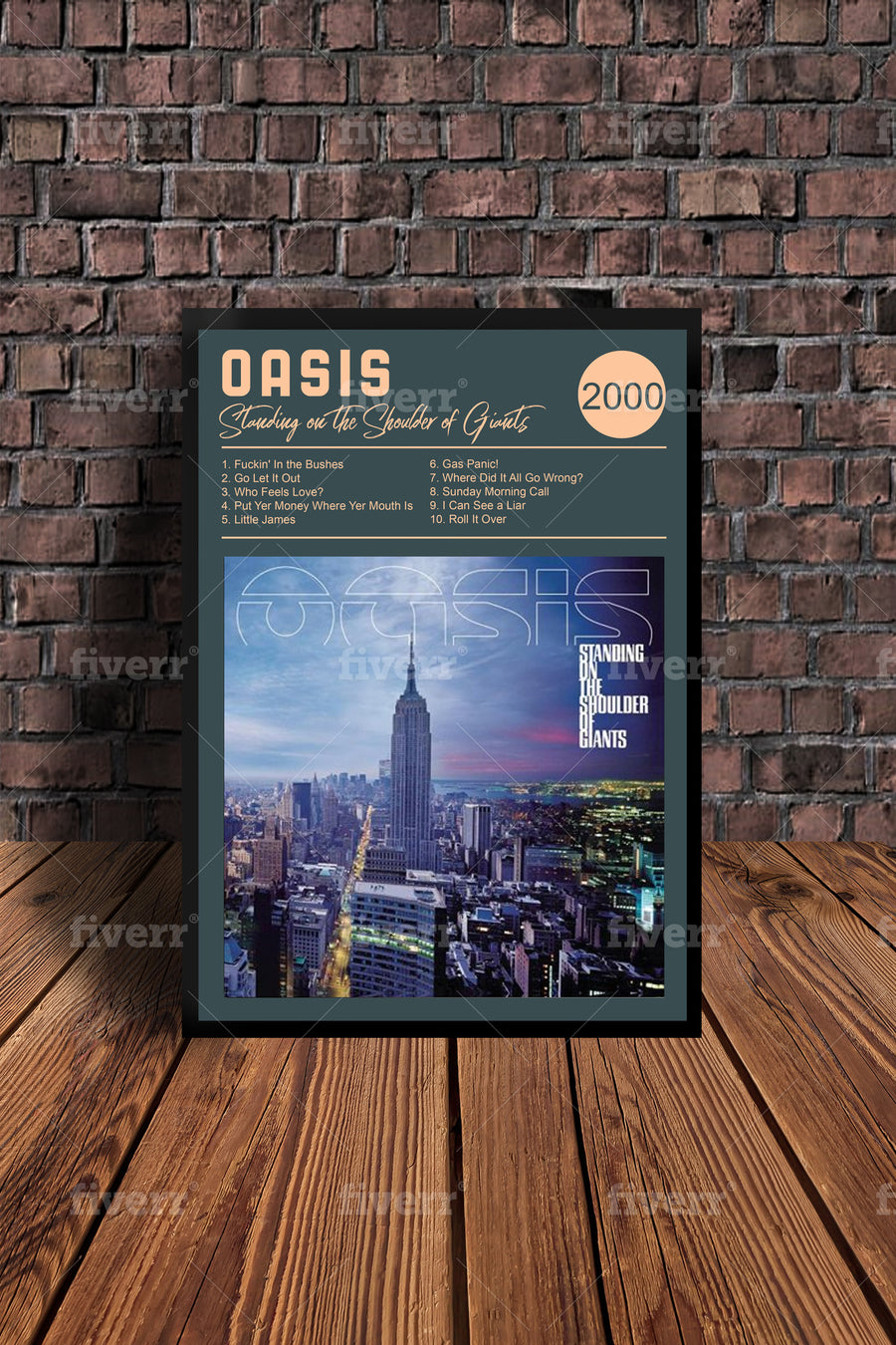 Oasis Standing On the Shoulder Of Giants 2000  Tribute Print