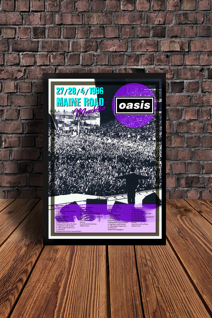 Oasis Maine Rd Legends Tribute print