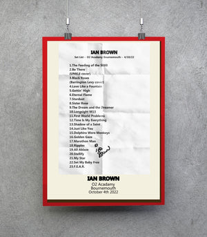 Ian Brown Ripples tour 2022 set list