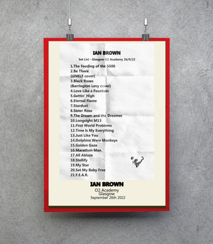 Ian Brown Ripples tour 2022 set list