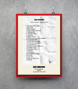 Ian Brown Ripples tour 2022 set list