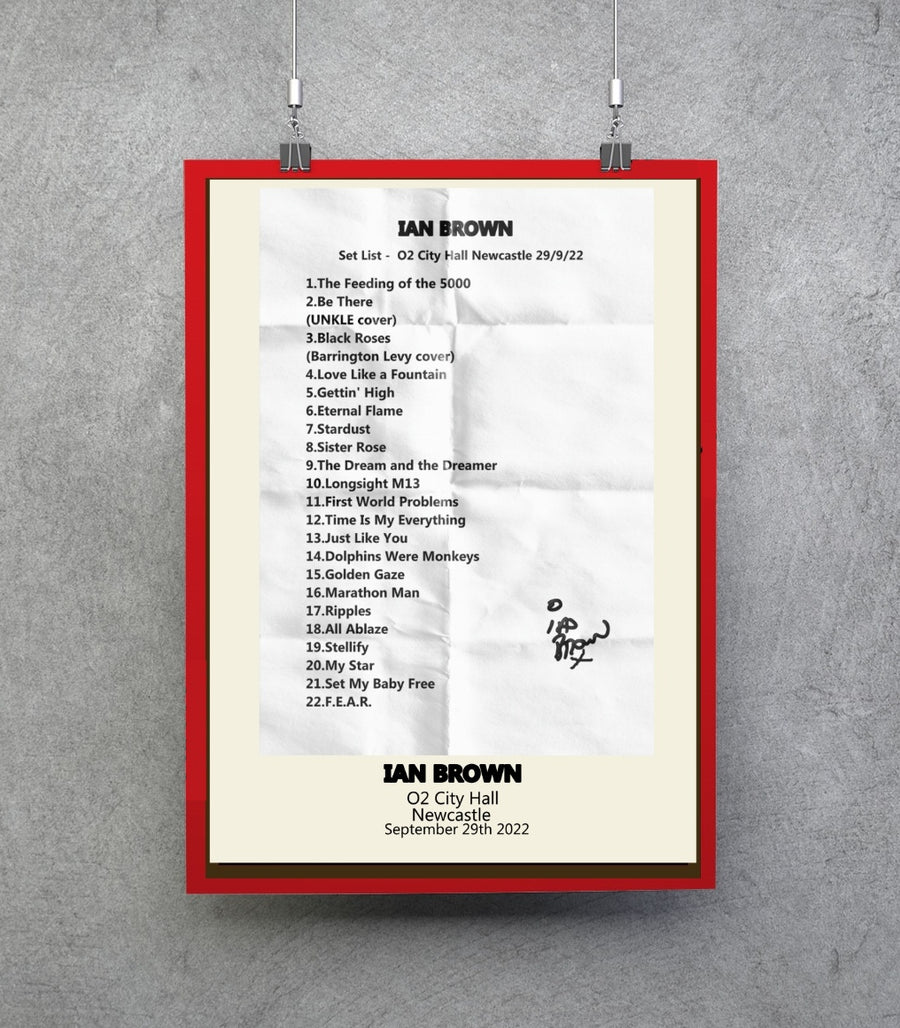 Ian Brown Ripples tour 2022 set list