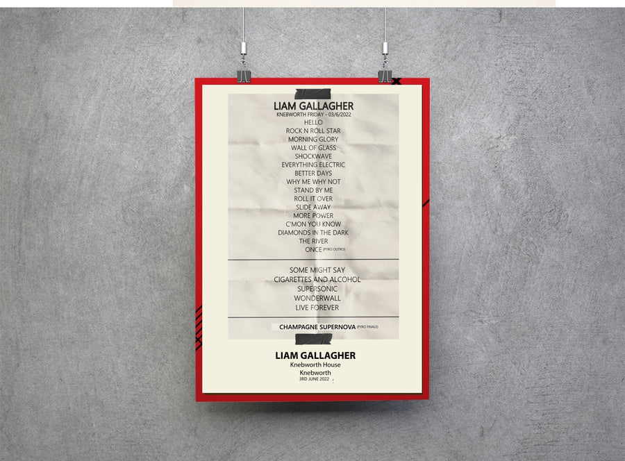 LG Knebworth tour 2022 set lists