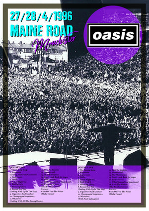 Oasis Maine Rd Legends Tribute print